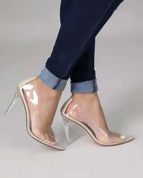 RAYA CLEAR HIGH HEEL PUMPS