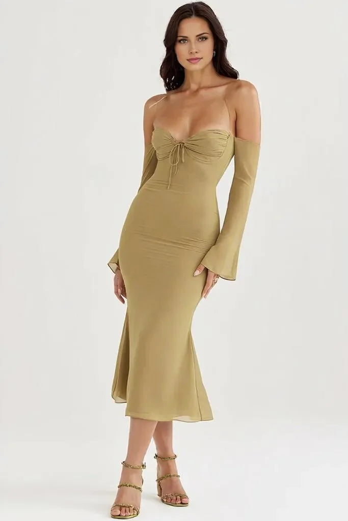 EMMA HALTER MIDI DRESS