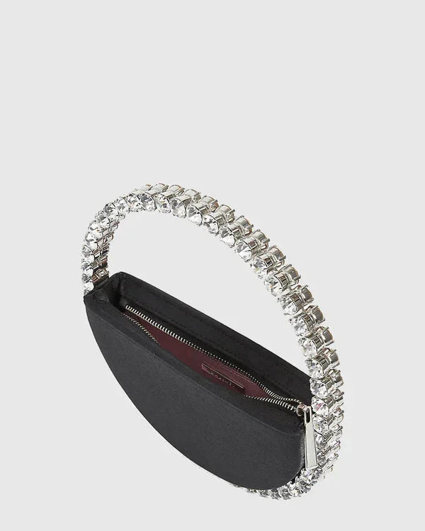 Top Handle Round Diamond Clutch Bag