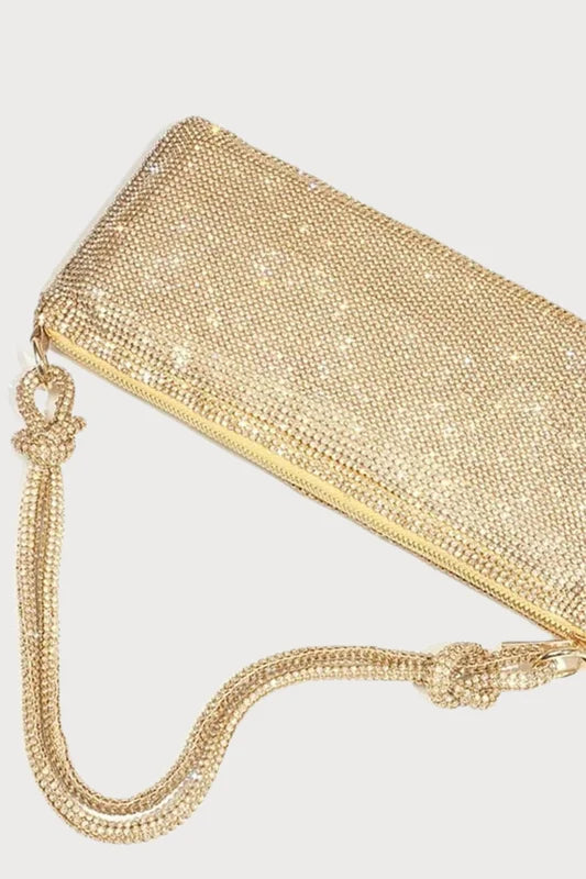 All Over Rhinestone Hobo Purse, Sparkly Shoulder Bag